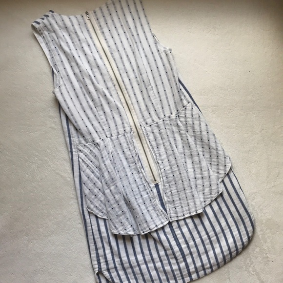 BCBGMAXAZRIA Womens Yousra Peplum Dress Striped Size 6 - Picture 5 of 7